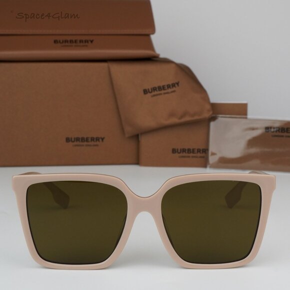 BRAND NEW Burberry BE4411D 380773 Beige Brown Square Women Sunglasses BE 4411D - Picture 1 of 8